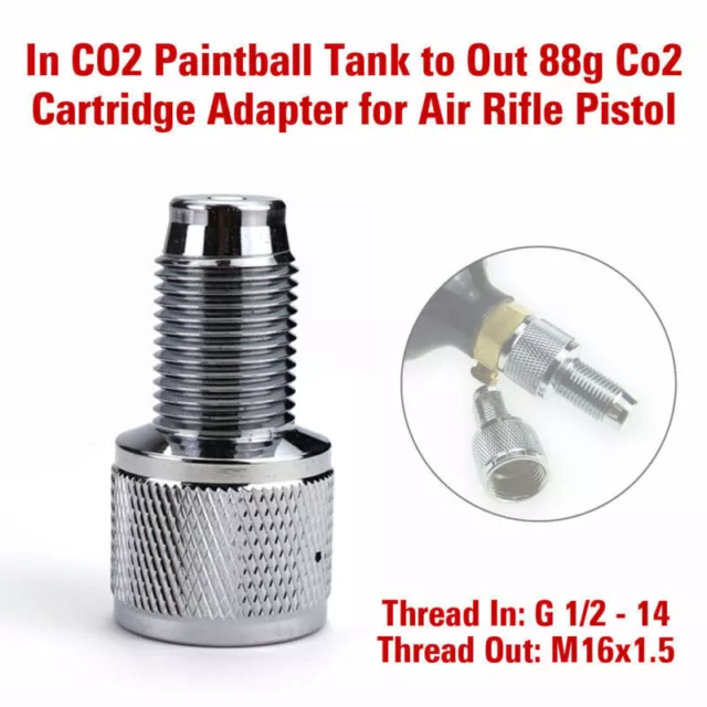 Paintball CO2 Tank auf 88g Patronenkapsel Gewindeadapter für PCP Luftgewehr