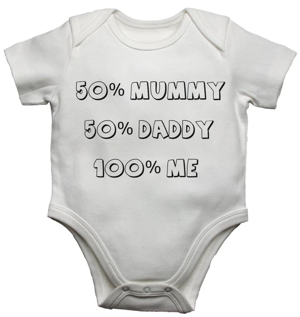 50% Mamma 50% Daddy 100% Me Funny Bambino Personalizzato Gilet Unisex Crescita