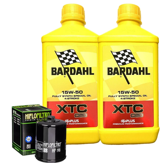 Ölwechselset Bardahl XTC C60 15W50 Triumph Speed Triple 1050