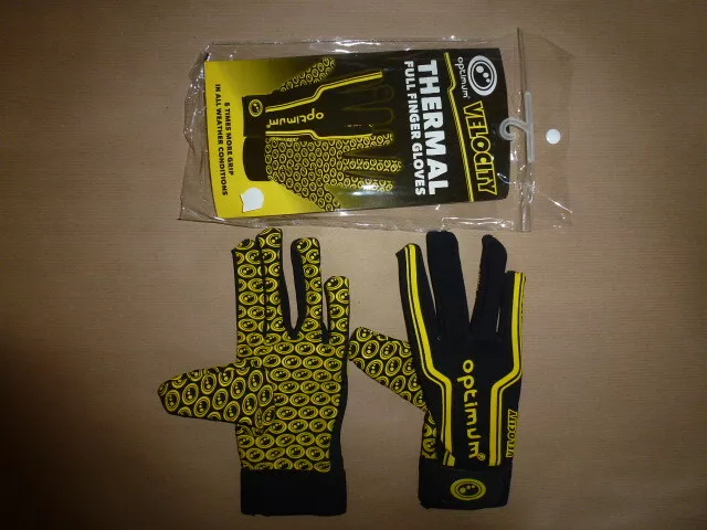 Optimum Velocity Rugby/Sports Thermal Glove - Extra Large - Black/Yellow