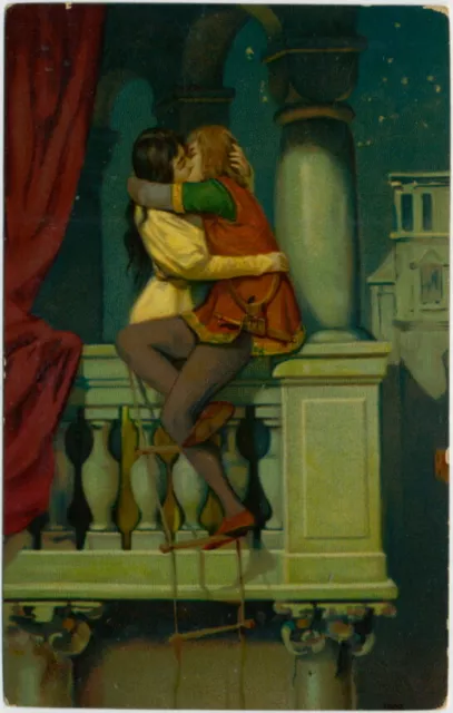 Romeo and Juliet "Balcony scene" - Postcard (unposted)