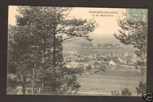 POUGUES-les-EAUX (58) VILLAS seen from MONT-GIVRE in 1906