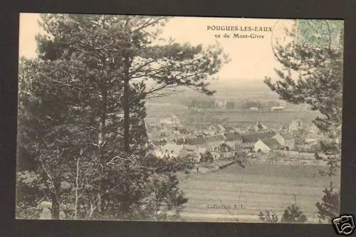 POUGUES-les-EAUX (58) VILLAS vu du MONT-GIVRE en 1906