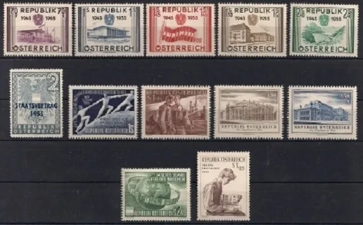 Österreich Jahrgang 1955 postfrisch einwandfreie Erhaltung ANK € 124,--