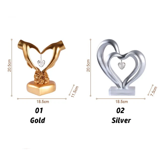 Ornements Artisanat en résine Statue Sculptures Amour Couple de mariage 2