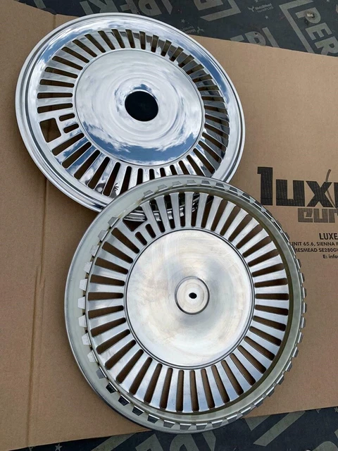 Corrispondi Universal 16"" Van Auto Lucidato Acciaio Inox Coprimo Ruota Finiture 2 Pz
