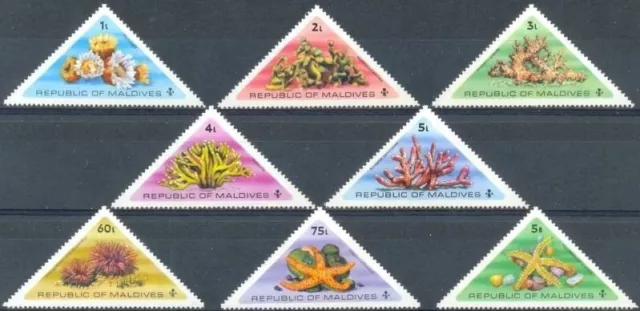 Maldives 1975 Sg568-75 Marine Life. Corals, Urchins And Sea Stars  -  Mnh