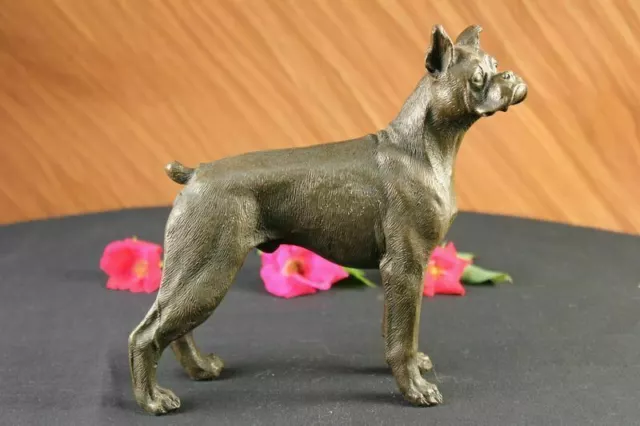 Signed Moigniez English Bulldog Boxer Bronz Sculpture Art deco Hotcast Figure NR