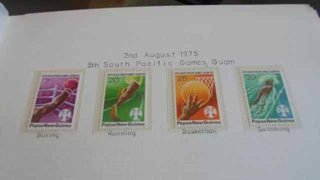 Papua New Guinea 1975 Sg 290-293 5Th South Pacific Games  Mnh