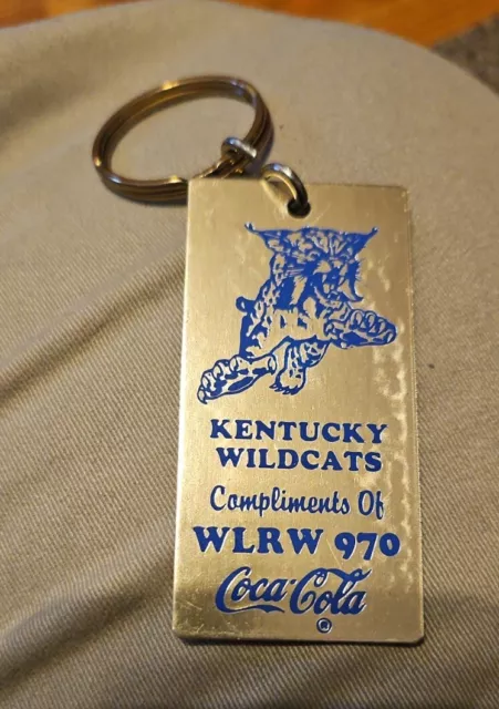 1983 84 Kentucky Wildcats Basketball Schedule Keychain Coca Cola WLRW 970