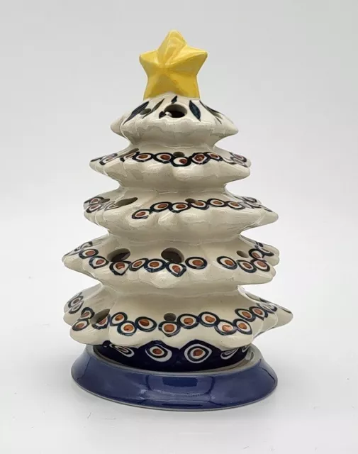 Bunzlauer Keramik Teelicht-Tannenbaum, Deko, Weihnachten, Stern (C008-54) 3