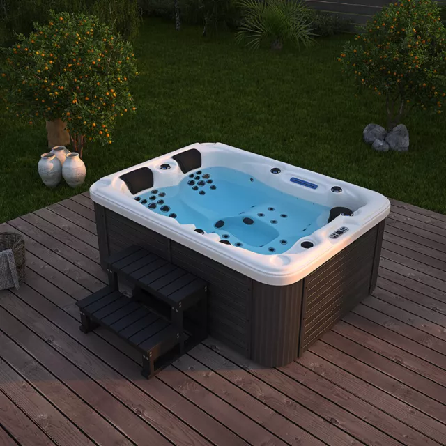 HOME DELUXE Whirlpool Outdoor Aussenwhirlpool Hot Tub Spa Pool Heizung 51 Düsen