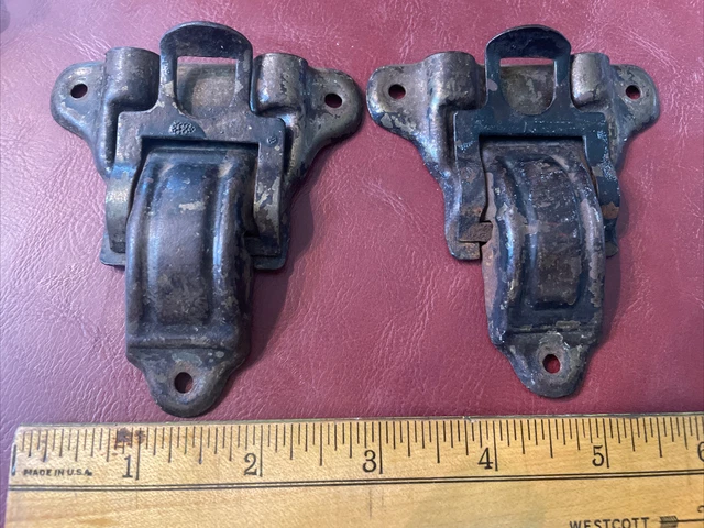 Lot of 2 Vintage Latches Metal Snap, Hardware for Boxes, Cases, & Trunks
