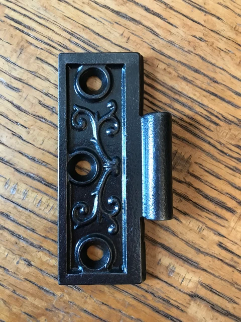 Antique Cast Iron Door Hinge, Right Half Only - 3½" x 3"