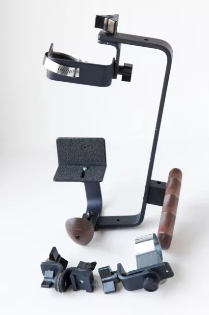 Soporte de flash profesional Stroboframe base de cámara horizontal/vertical + adaptadores