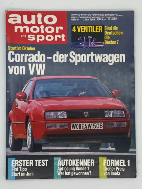 Rarität: Auto Motor und Sport ams aus dem Jahr 1988, Heft 10, sehr gut erhalten