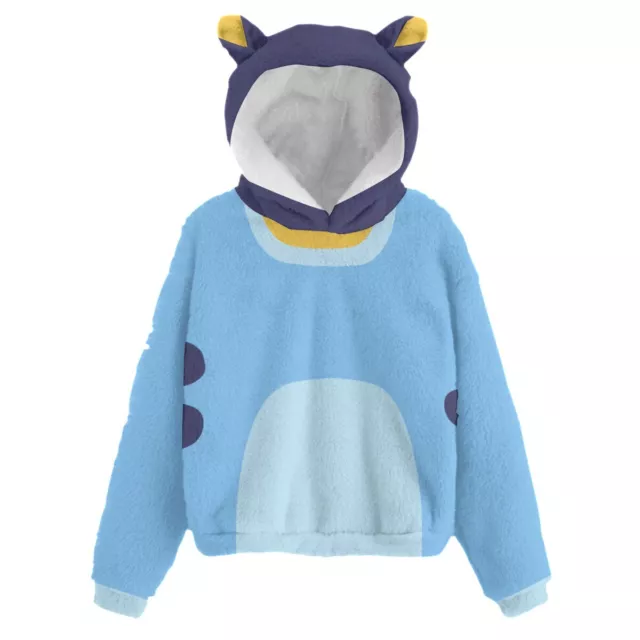 Bluey Kid’s Borg Fleece Sweatshirt With Ears