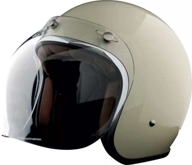 Visiera Bubble A Bolla Trasparente Per Casco Jet 3 Bottoni Moto Universale