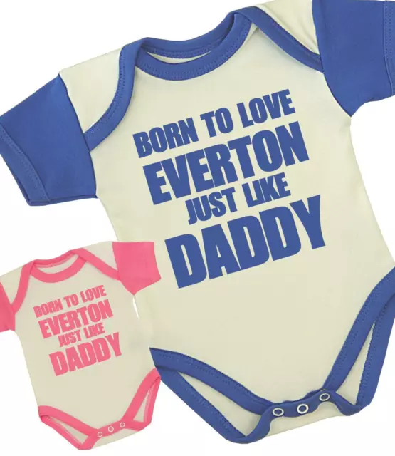 BabyPrem Babykleidung Born Love Everton Slogan Spaß Jungen Mädchen Body einteilig
