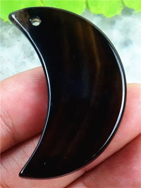 V11086 40x16x4mm Black/white Druzy Geode Agate Half-moon Pendant Bead