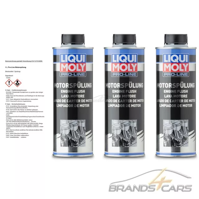 3x 1 L LITER LIQUI MOLY PRO-LINE MOTOR SPÜLUNG REINIGER ÖL-ADDITIV 31562282