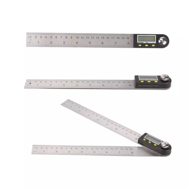 360 Degree Digital LCD Angle Finder Stainless Steel Ruler Measure Gauge UK