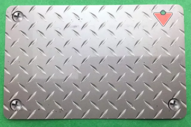 Canadian Tire Money - Depleted empty  Gift Card CHECKER PLATE