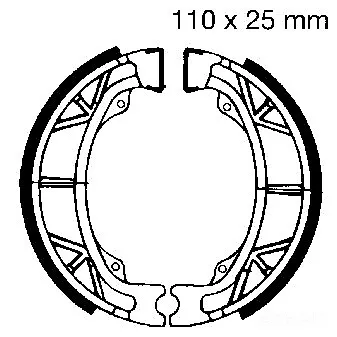 Bremsbacken hinten EBC H303 für Peugeot Vivacity 50 SportLine 3 Bj 2003