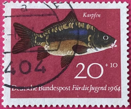 🇩🇪 BRD Bund Michel Nr. 414 Gestempelt (1964) Jugend: Fische