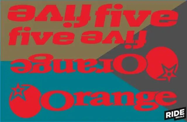 Orange Five Frame Decal Sticker Kit | RED - Enduro, XC, Trail - Ride Decals