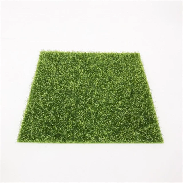 Artificial Faux Garden Grass Lawn Moss Miniature Craft Dollhouse Decor 15x15cm