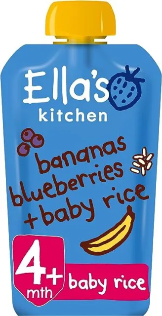 Ellas Kitchen Stage 1 Banana & Blueberry Baby Rice 120g -7 Pack