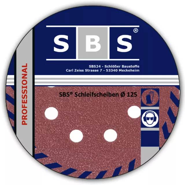 SBS Disques Abrasifs Attache Scratch Ø 125mm 50 Pièce Grain 180