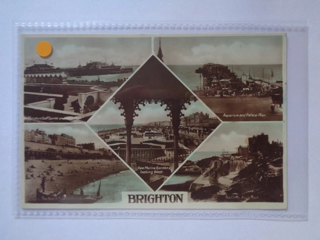 Brighton Multi View, East Sussex - RPPC - Posted 1927