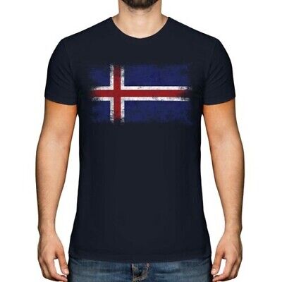 Ghiaccio Affliggere Bandiera T-Shirt Maglia Ísland Calcio Icelandic Regalo