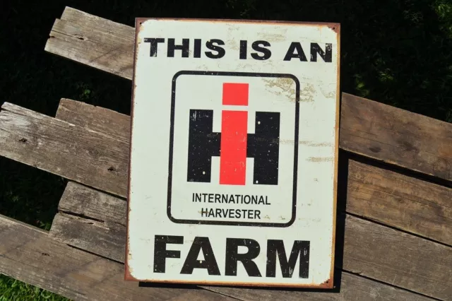 International Harvester Farm Tin Sign - McCormick-Deering - IH Farmall Tractor