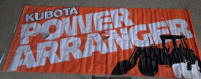 Kubota Power Arranger Farm Supply Dealership Orange Sales Banner