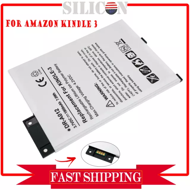 Replacement Battery for Amazon Kindle 3 3G Ⅲ Keyboard Graphite D00901 eReader