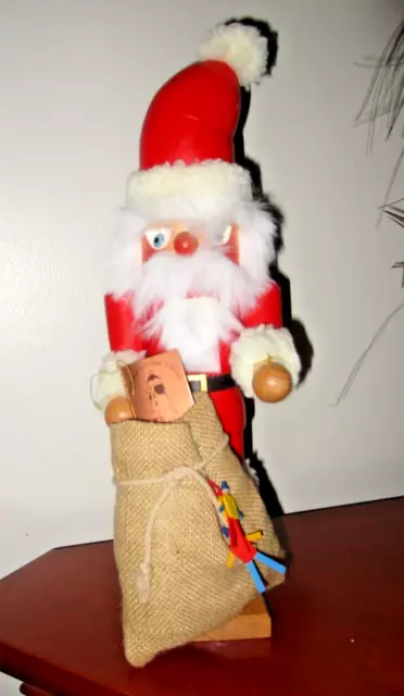 Christian Ulbricht Vintage Nutcracker Santa Claus West Germany Wood + Tag 15"