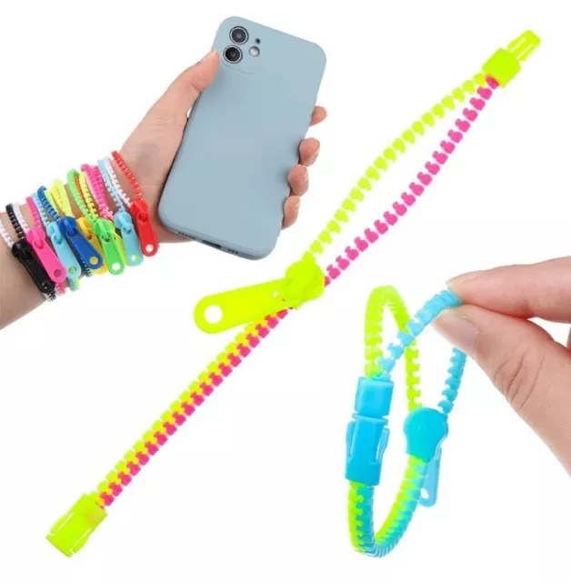 Zipper Fidget Sensory Bracelet Zip Stim Stress Anxiety Relief Toy ADHD Autism