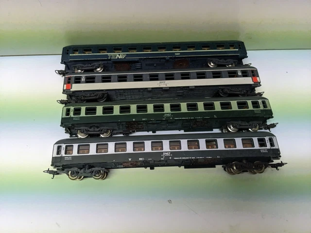 Lima Italie HO - Lot De 2 Voitures Corail Voyageurs - 1ère Et 2de Classe - Occasion