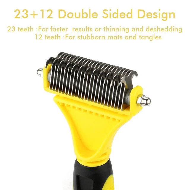 Pet Dog Cat Hair Fur Shedding Trimmer Grooming Dematting Rake Comb Brush Tool 5