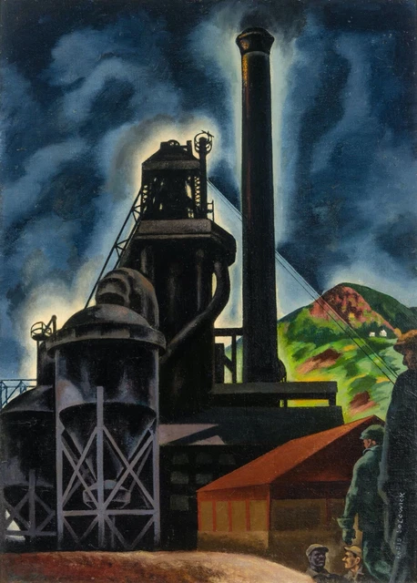 Louis Lozowick : Blast Furnace : Archival Quality Art Print