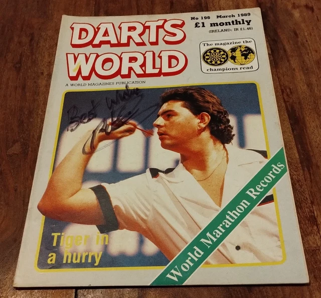 DARTS WORLD MAGAZINE - Issue 196. March 1989. Peter Evison. Signed.