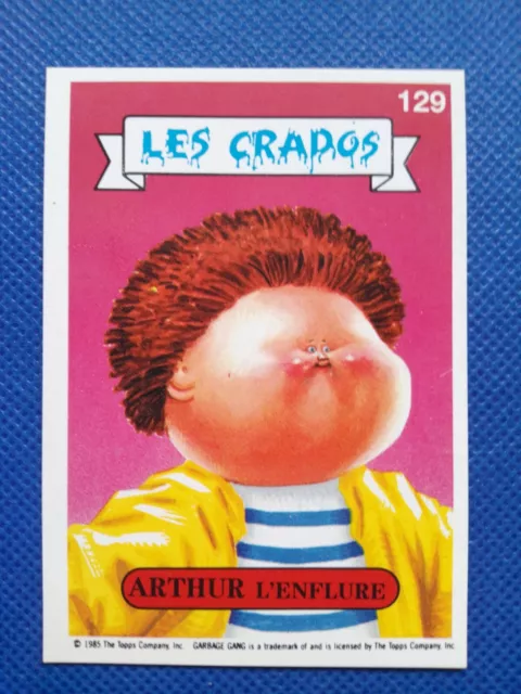Les Crados / Carte numéro 129 en parfait état / French Garbage pail kids.