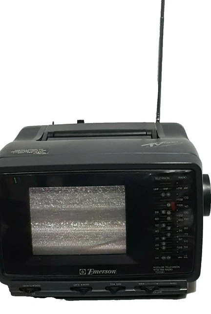 VINTAGE EMERSON PORTABLE TV AC/DC Model TC0561 FM/AM £21.34 - PicClick UK