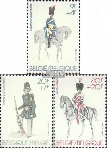 Belgien 2083-2085 (kompl.Ausg.) postfrisch 1981 Militäruniformen