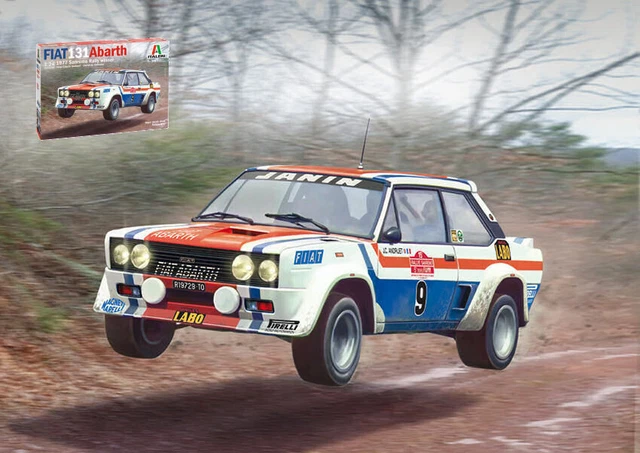 Model Car Model Kit Of Mount Italeri Fiat 131 Abarth Sanremo Rally 1:24