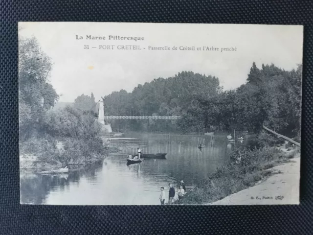 CPA 94 PORT CRETEIL - Passerelle de Créteil et l'Arbre Penché