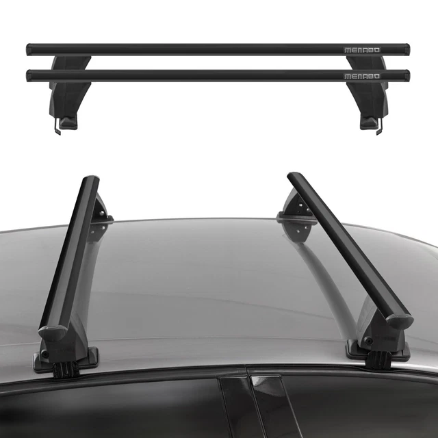 Menabo Barres de toit Transversales pour Citroen DS4 2011-2015 Alu Noir